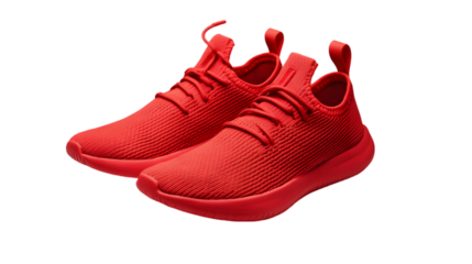Red Knit Sneakers  Athletic Shoes  Casual Footwear  Running Shoes  Sporty Style  Modern De