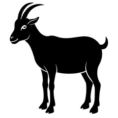 silhouette of a goat