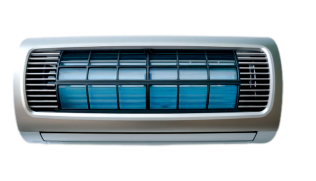 air conditioner remote control isolated on white background 