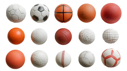 Collection of Sports Balls  Soccer  Basketball  Baseball  Golf  and More