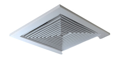 Modern Square Ceiling Vent  White Air Grille  HVAC System  Ventilation Design