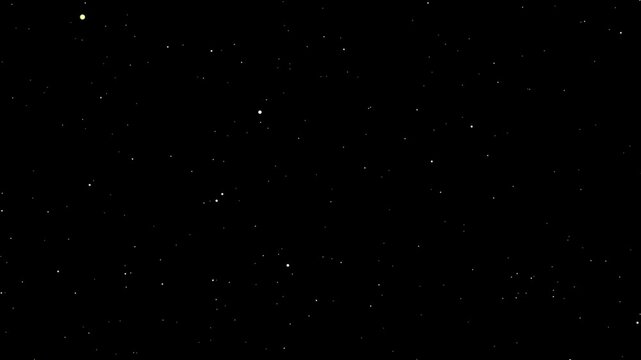 plan fixe arri&egrave;re plan pour usage graphique, pour montage vid&eacute;o, animation avec des &eacute;toiles venant doucement vers la camera,