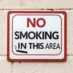 Fototapeta premium A no smoking sign is a symbol indicating that smoking is prohibited in an area