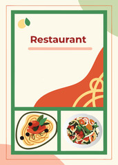 Fototapeta premium Premium Food Menu Flyer Vectors
