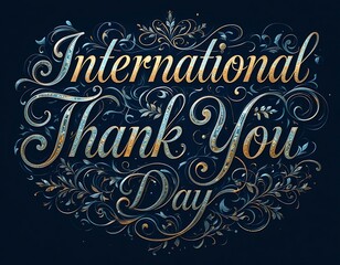 International Thank You Day Typography Art