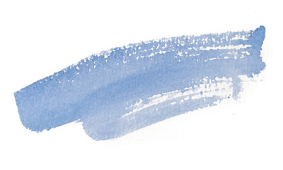 Colorful watercolor spot on isolated white background. Blue and lilac blot. Colored aquarelle simple. Hand drawn watercolor splotch