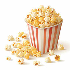 Popcorn is a light, crunchy snack made by heating corn kernels until they pop