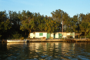 Pêche au carrelet, Petit Rhone, 13, Bouches du Rhone, France