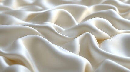 Obraz premium Creamy White Silk Draped in Soft Waves