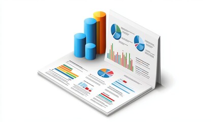 Colorful Business Financial Analytics Report with Graphs and Charts