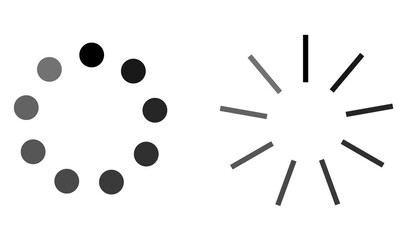 Vector loading icon set on white background
Loading icons gray