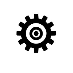 Gear Icon: A simple yet impactful representation of a gear, symbolizing machinery, engineering, mechanics, technology, and the intricate workings of a system.  