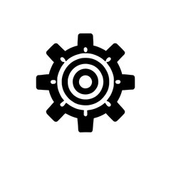 Gear Icon: A simple yet powerful icon symbolizing efficiency, precision, and the seamless operation of a machine. It represents progress, advancement, and the intricate workings of technology.  