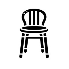 Simple Wooden Chair Icon 