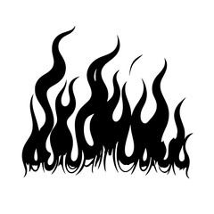 Fiery Black Flames: Abstract Vector Illustration 