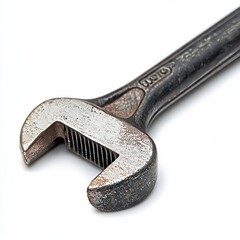 Closeup wrench pipe iso