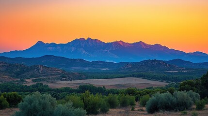 Majestic Sunset Over Catalan Mountains