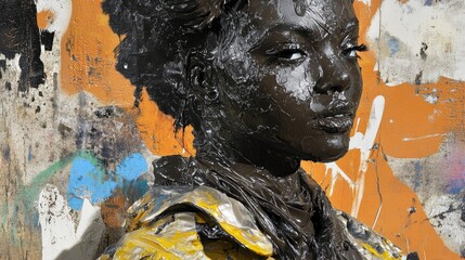 Contemporary Urban Art: Bold Portrait Merging Graffiti and Realism