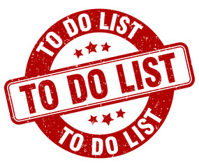 TO DO LIST STAMP ISOLATED ON WHITE BACKGROUND