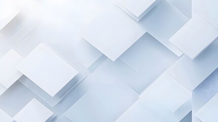 Obraz premium Abstract White Geometric Shapes Intersect And Overlay