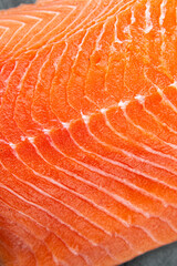 salmon raw fresh fish seafood fresh tasty food dish вelicious gourmet food background on the table rustic food top view copy space Vegetarian food