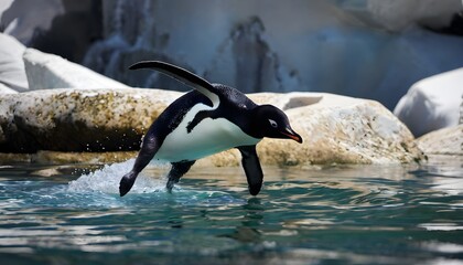 Fototapeta premium penguin on the beach