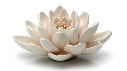 Fototapeta premium Elegant Porcelain Lotus Flower Decorative Ornament