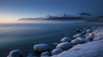 A scene adorned with snow