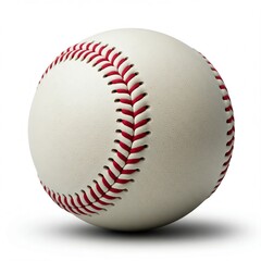 Baseball ball with full depth of field, isolated on a white background.