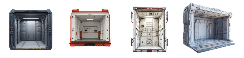 Industrial Cargo Containers: Secure, Durable, and Modular Shipping Solutions for Storage and Logistics PNG Icon on transparent background