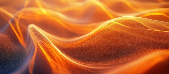 Obraz premium Abstract fiery orange wave texture background.