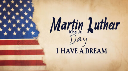 Martin Luther King Day Anniversary - American flag abstract background
