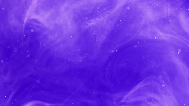 Paint water blend. Color vapor texture. Defocused blue pink shimmering glitter smoke cloud sparkling liquid blob floating on abstract art background.