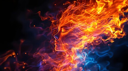 Fototapeta premium Elemental Energy Portrait