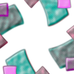 An abstract transparent iridescent shattered glass vignette design element overlay.