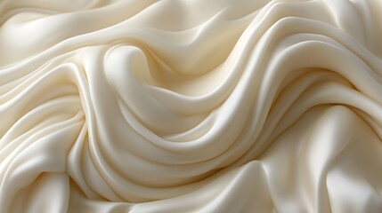 Obraz premium Creamy Draped Fabric Softly Undulating Waves