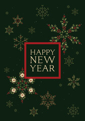 New year greeting design for cards, prints, social media updates, etc