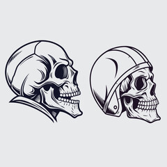  Skull  image silhouette vector art and illustration