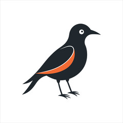 Obraz premium Flat Bird Silhouette Vector Illustration for Versatile Use
