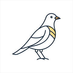  Modern Bird Illustration in Minimal Line Art Style