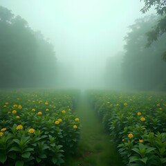 Obraz premium Enveloped in an Enigmatic Garden of Lush Scents
