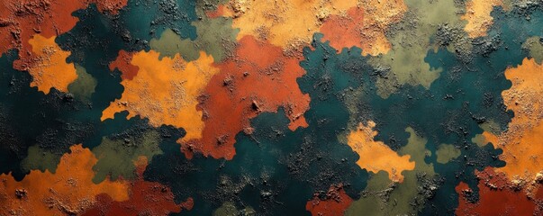 Fototapeta premium Abstract texture resembling military camouflage in earthy green and brown tones