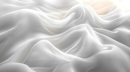 Obraz premium Abstract Draped White Fabric Soft Texture Background
