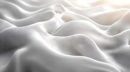 Obraz premium Abstract White Fabric Draped Softly Undulating