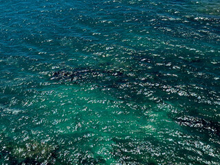 Ocean shiny blue turquoise waves 