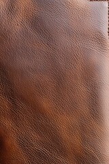 Fototapeta premium A close-up of rich brown leather showcasing its texture and natural variations.