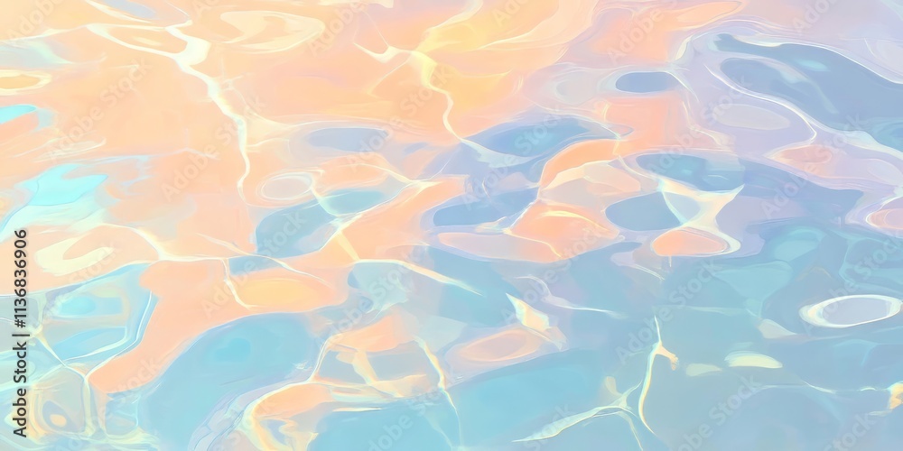 Aufkleber oil textures create vibrant patterns on water with contrasting colors and clean shadows under natura
