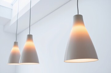Modern Minimalist Pendant Lights in Contemporary Interior Setting