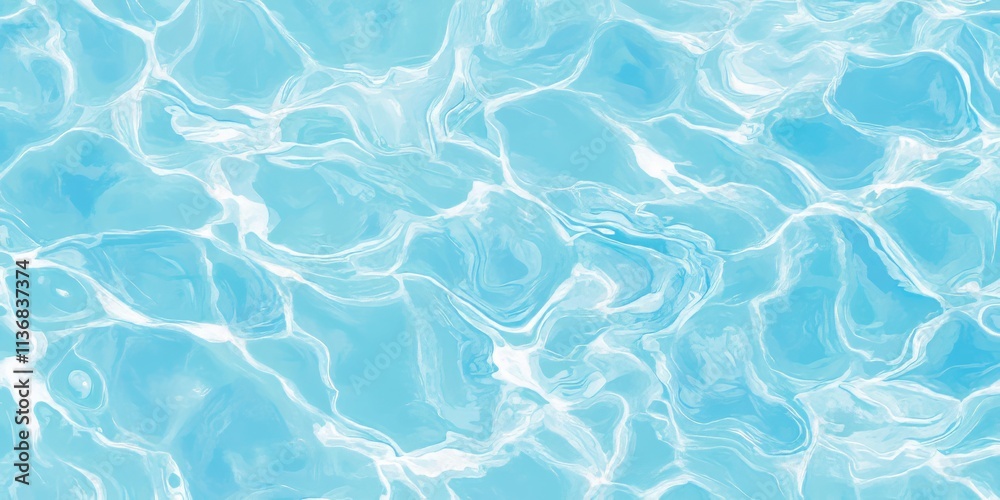 Aufkleber rippling water surface with bright colors and clean shadows showcasing dynamic movement and texture