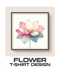 Flower Vector T Shirt Design